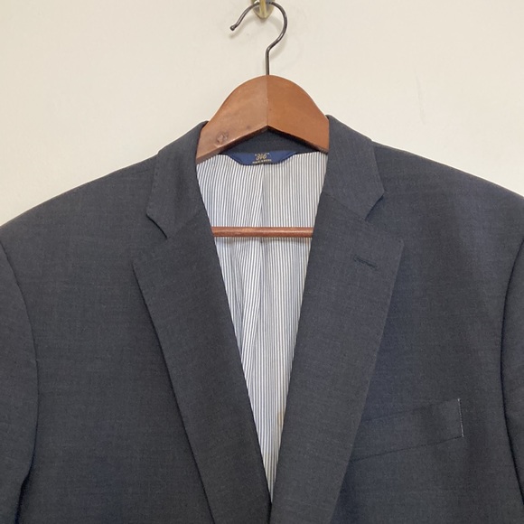 Brooks Brothers Explorer Blazer Mens 44L Gray Wool Stretch Fitzgerald Fit Travel - Picture 4 of 15